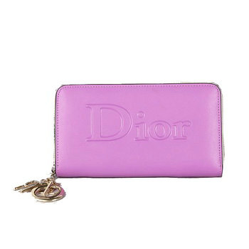 dior wallet calfksin leather 117 purple&white